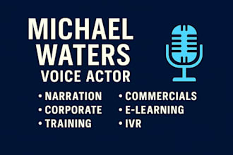 record a voice over for narration, commercials, e learning, training, and IVR