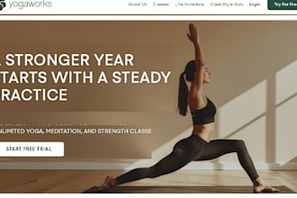 design squarespace yoga website fitness training website pilate website gym site