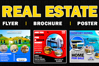 design a professional modern real estate flyers