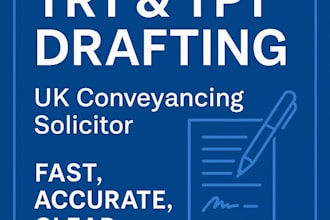 draft your tr1 or tp1 quickly and professionally