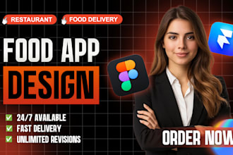 design food delivery app or restaurant app UI UX design in figma