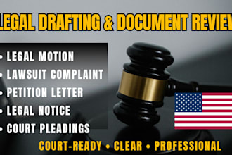 draft legal motion lawsuit complaint legal notice legal document petition letter