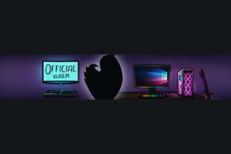 created custom ad image logo your channel youtube and twitch