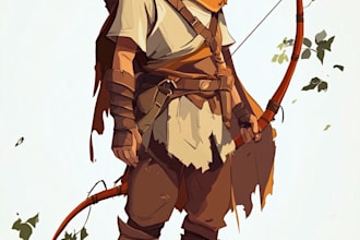 do a 2d character design and concept art for your game