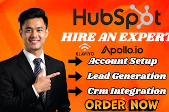 be your expert hubspot specialist for CRM setup,automation,email marketing