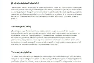 translate into lithuanian russian and english languages