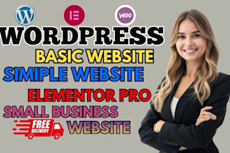 design basic wordpress  simple website for your business