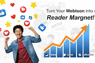 do organic webtoon promotion to grow real readers ,fans, and engagement