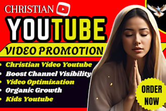do organic christian youtube video promotion, gospel video, channel monetization