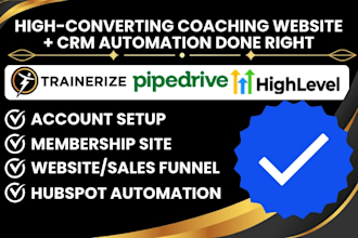 design gohighlevel coaching membership website hubspot automation mindbody crm