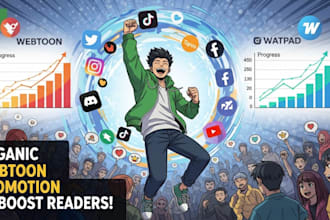do organic and viral webtoon promotion to grow real readers on webtoon, ,