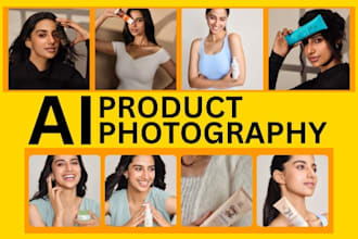 do ai product photography with a model holding your product