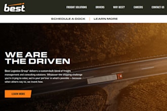 build squarespace specialty logistics website lastmile delivery logistic website