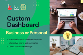 build a custom excel or google sheets dashboard