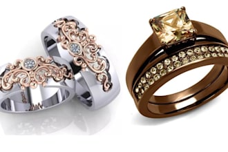 design custom engagement ring cad for 3d printing