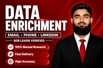 company data enrichment and data entry email collection