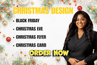 design a stunning christmas flyer, event or party flyer, and holiday post
