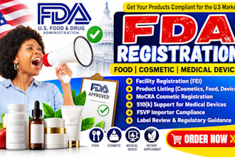 fda registration import permit for cosmetics food drugs in USA, fda label review