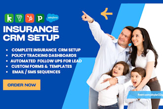 setup insurance CRM workflows using keap zoho bigin hubspot salesforce pipedrive