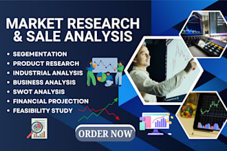 do market research competitor and market analysis swot data entry, sale analysis