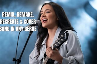 remix, remake or recreate any ai song cover song as female singer in any genre