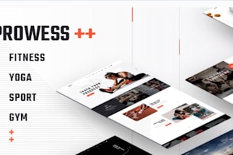 design health fitness gym workout website sport yoga personal trainer coach site