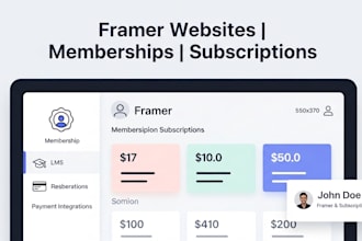 build modern framer websites, landing pages, and figma to framer designs