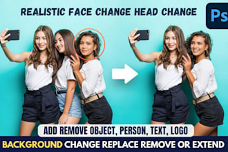 remove change add person, people, face swap, combine images in ai photoshop edit