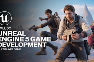 do unreal engine 5 game development, multiplayer game, unreal engine developer
