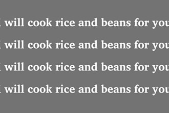 cook rice and beans with meat for you