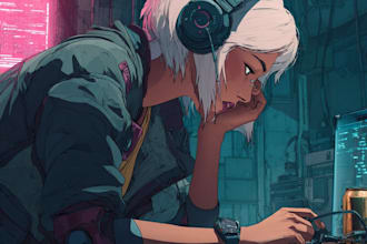 do cyberpunk futuristic city art