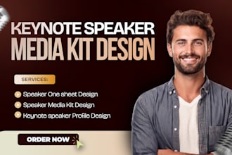 design professional keynote speaker one sheet for speakers and event engagement