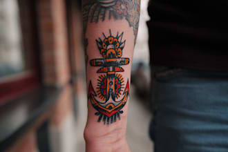 make old school style tattoo design