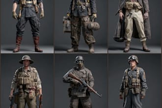 draw military themed illustrations