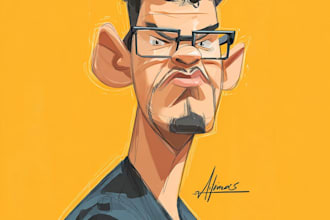draw artistic cartoon caricatures