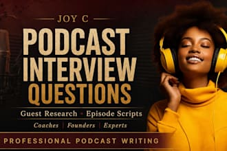 write podcast interview questions and scripts for coaches and entrepreneurs