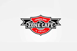 design beautiful cafe sports bar grill logo