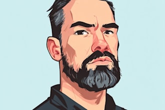 draw cartoon vector portrait or illustration