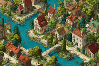 create isometric vector illustrations, infographics and maps