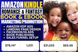 do amazon kindle ebook promotion, children book marketing, kdp ads sales funnel