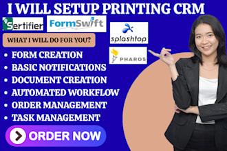 setup printing crm sertifier splashtop formswift pharos mimeo credly printavo