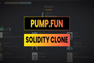 clone pumpfun, pancakeswap, uniswap, pinksale website with smart contract