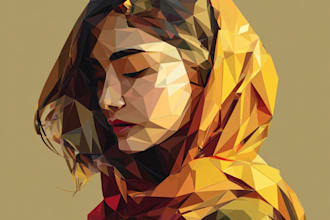 design an awesome low poly vector illustration