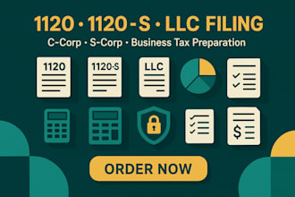 handle 1120 c corp s corp and llc business tax return filing