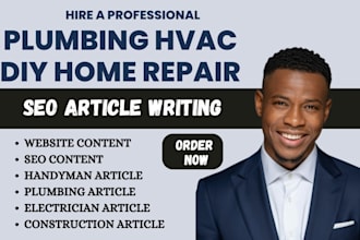 write SEO article for plumbing hvac DIY construction home repair or blog post