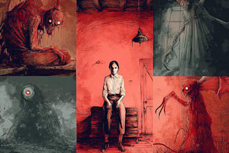 draw a horror illustration