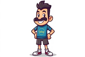 design vector character, cartoon avatar or mascot