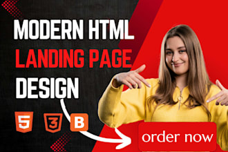design a responsive premium landing page with HTML CSS bootstrap