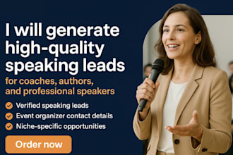 generate high quality speaking leads for coaches, authors, professional speakers