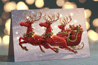 draw christmas illustrations and cards for you